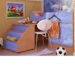 Детская мебель «Карлсон Микро 1» (бук+синий)